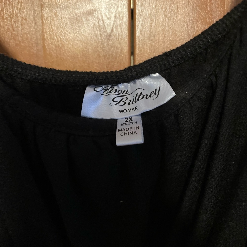 2x Alison brittney long black jeweled belt dress